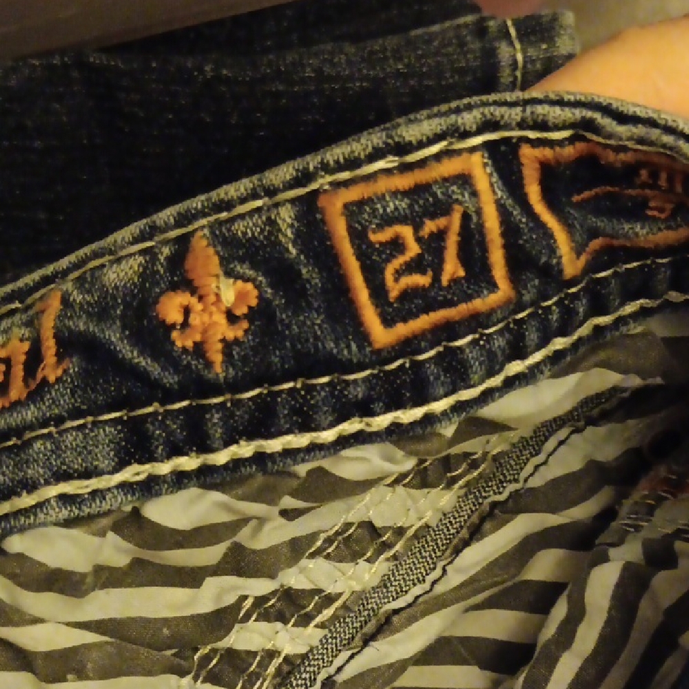Rock Revival Womens Distressed Blue Jeans - Picture 4 of 4